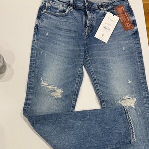 Classic Blue Distressed Skinny Jeans